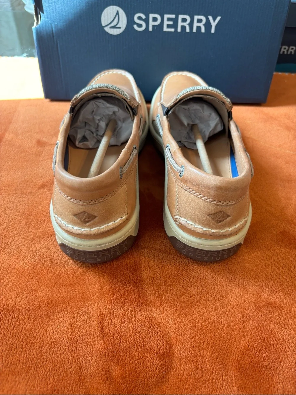 Sperry Men's Slip-On Boat Shoes in Tan/Brown
